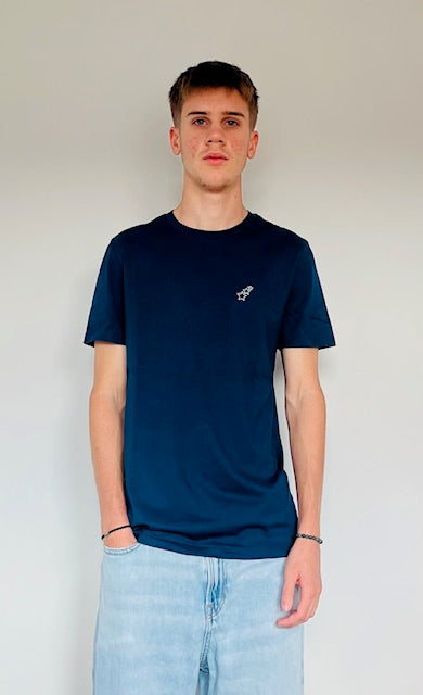 T-shirt bleu pétrole unisexe – confort essentiel au quotidien