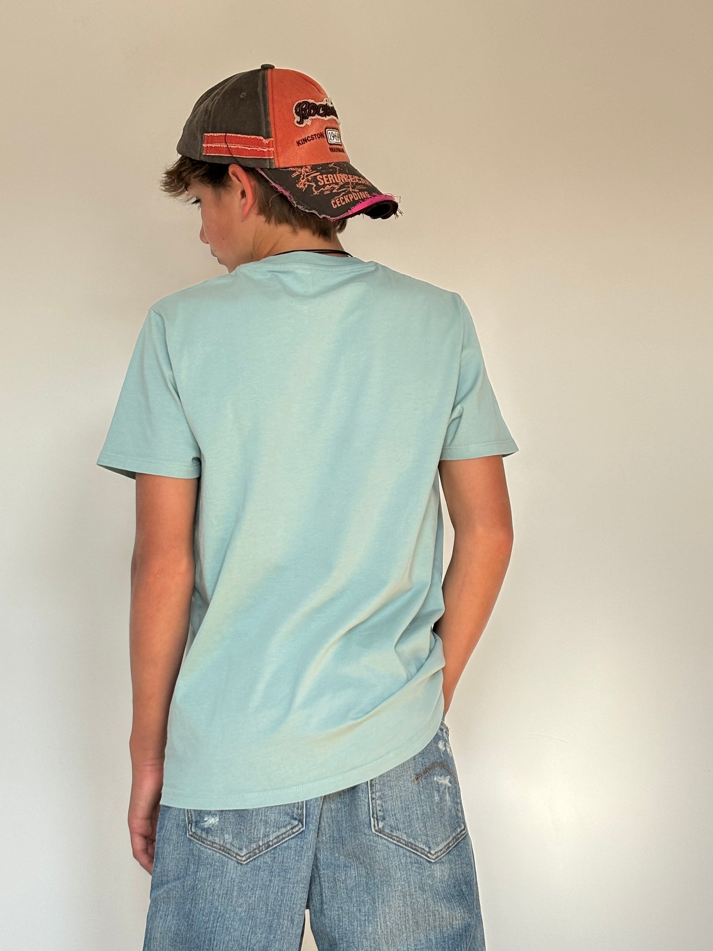 T-shirt vert d'eau unisexe – confort essentiel au quotidien