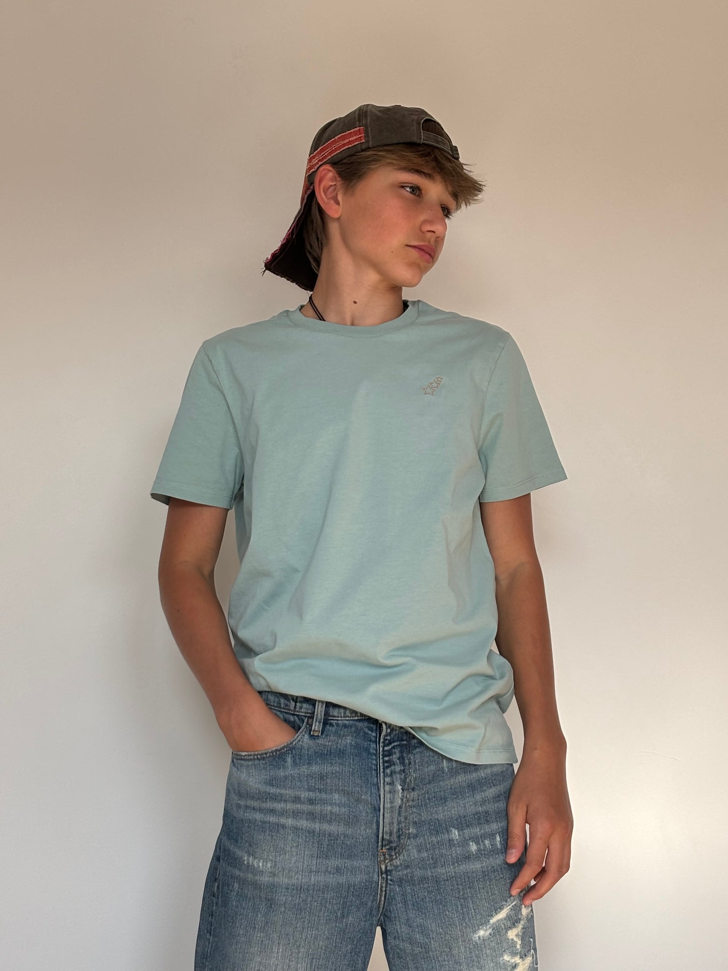 T-shirt vert d'eau unisexe – confort essentiel au quotidien