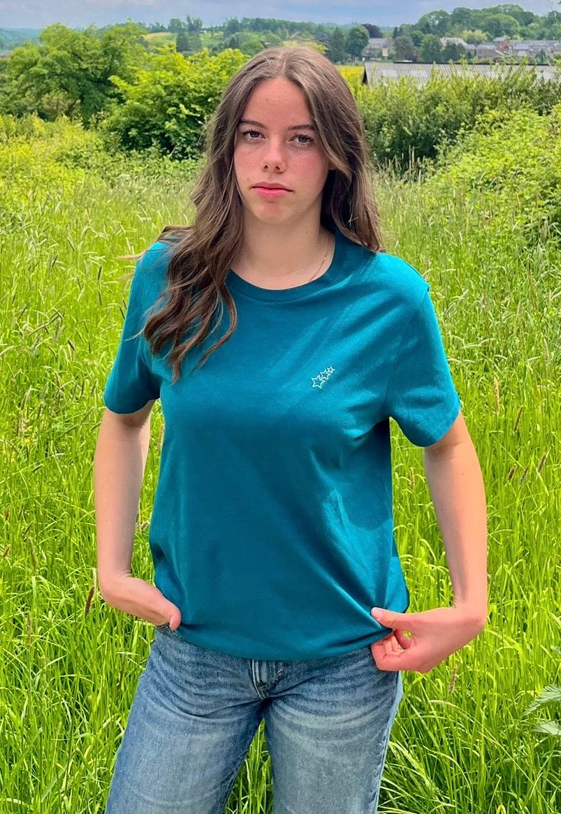 T-shirt bleu turquoise unisexe – confort essentiel au quotidien