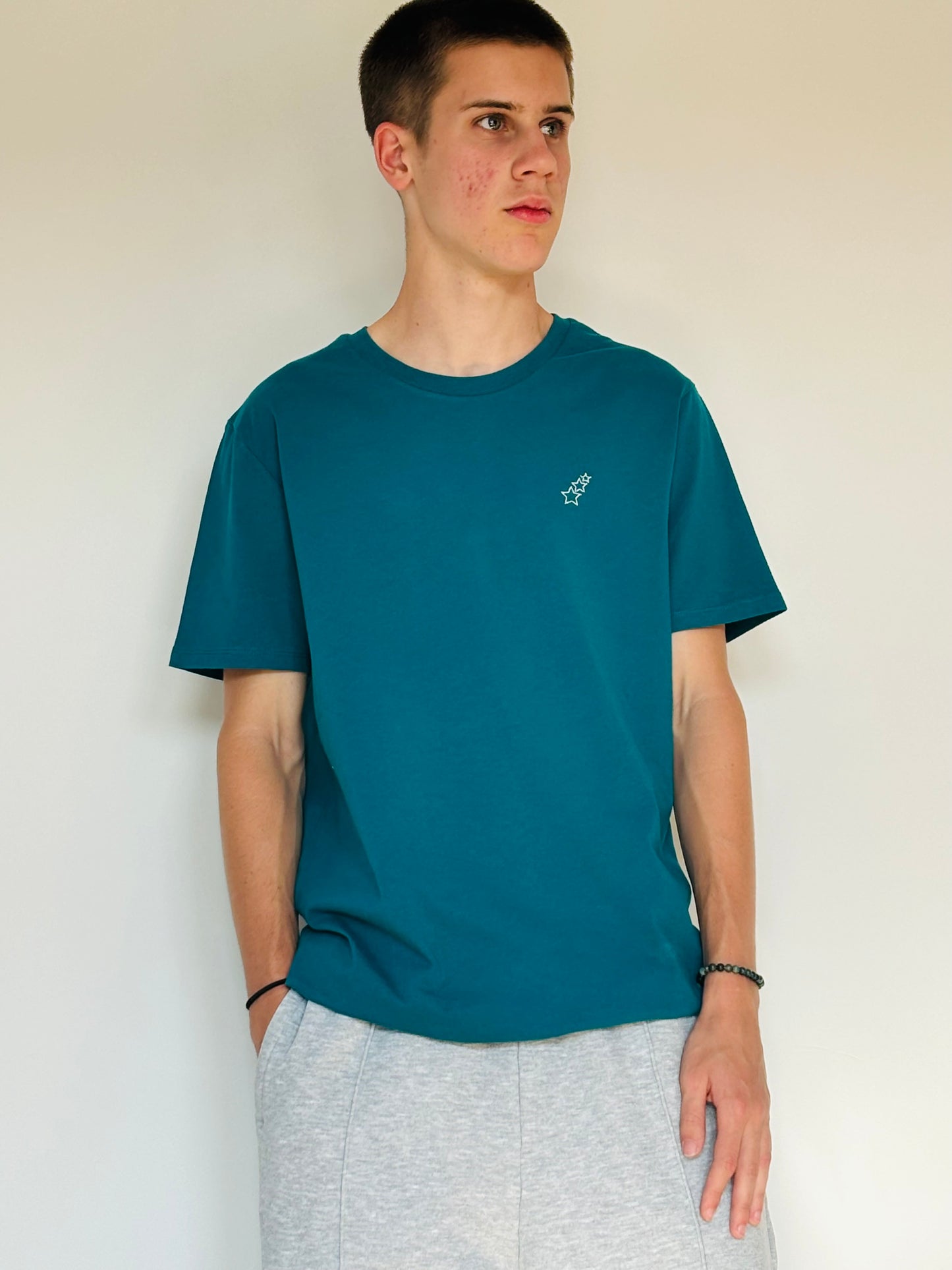 T-shirt bleu turquoise unisexe – confort essentiel au quotidien